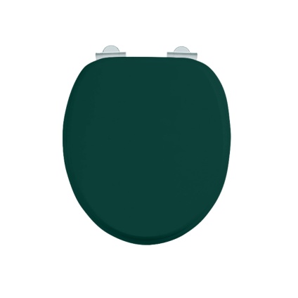 Product Cut out image of the Burlington Matt Green Soft Close Toilet Seat